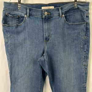 Levi Strauss Classic Boot Leg Embroidered Jeans